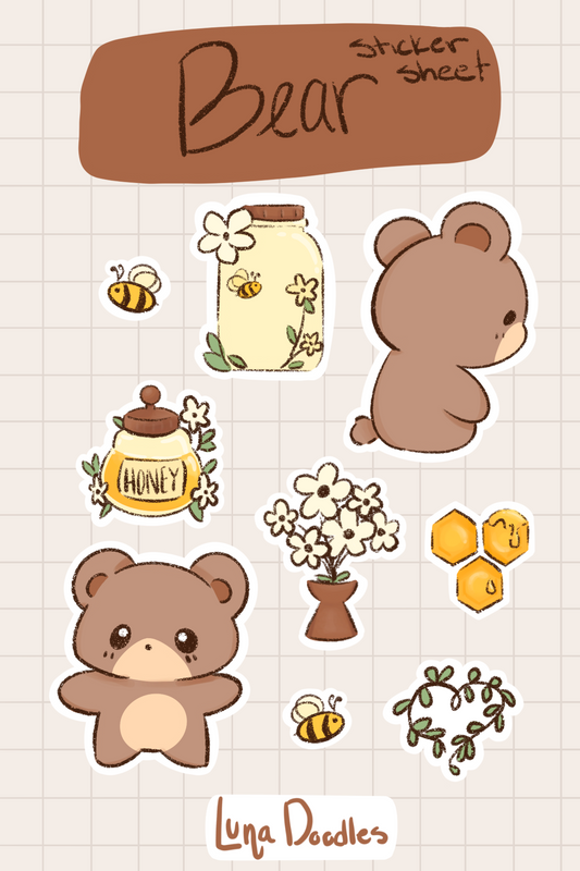 Bear Sticker Sheets