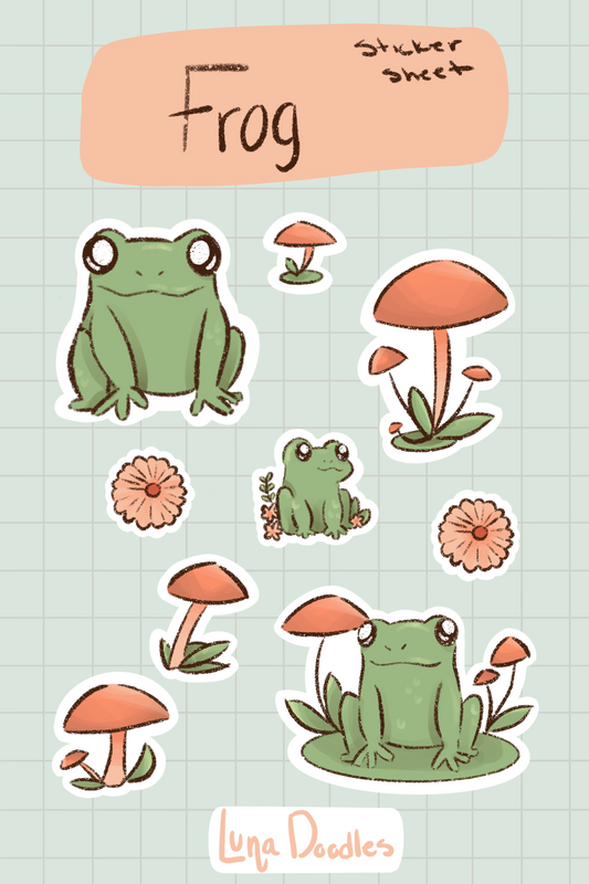 Frog Sticker Sheet